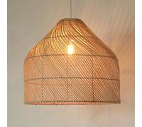 CSSYKV Lámpara Colgante De Estilo Rústico Con Estructura Metálica, Pantalla Cesta Ratán, Araña Moderna De 60 Cm (23,6 Pulgadas) Con Casquillo E26, Ideal Para Iluminación Ambiental En Cocinas