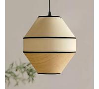 CSSYKV Lámpara Colgante De Estilo Tropical Del Sudeste Asiático, Base E26, 20 Pulgadas, Grande, Para Sala Estar, Tela Beige, Pantalla De Bambú, Estilo Zen, Decoración Minimalista Para El Hogar