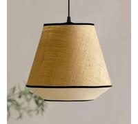 CSSYKV Lámpara Colgante De Estilo Tropical Del Sudeste Asiático, Base E26, 20 Pulgadas, Grande, Para Sala Estar, Tela Beige, Pantalla De Bambú, Estilo Zen, Decoración Minimalista Para El Hogar