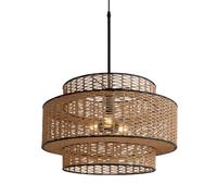 CSSYKV Lámpara Colgante De Hotel Estilo Wabi-Sabi - Lámpara De Diseño Para Dormitorio, Grandes Candelabros De Cuerda De Cáñamo, Estilo Chino Moderno Y Zen, Iluminación Primitiva Para Sala Té