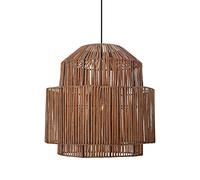 CSSYKV Lámpara Colgante De Ratán Natural para Isla De Cocina, Sombra De Luz De Techo Colgante De Mimbre De Bambú, Pantalla De Lámpara Hecha A Mano para Manualidades para Sala De Estar, Dormitorio,