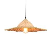 CSSYKV Lámpara Colgante Moderna De Bambú Con Forma De Sombrero Única, Ideal Para Comedores, Iluminación Techo Estilo Granja, Lámparas De Bambú Tejido De 45 Cm Para Cocinas Costeras, Comedores