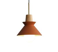 CSSYKV Lámpara Colgante Nórdica Danesa Pantalla Macarrón Con Acento De Madera Lámpara Colgante De Techo Decorativa Lámpara De Araña Industrial De Altura Ajustable Iluminación Para Dormitorio,