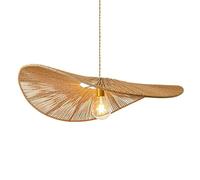 CSSYKV Lámpara De Araña De Cuerda De Cáñamo De 60 Cm Con Pantalla Geométrica, Altura Ajustable, Luces Colgantes Con Herrajes Metálicos, Lámpara De Estilo Zen Para Salón De Té, Sala De Estar