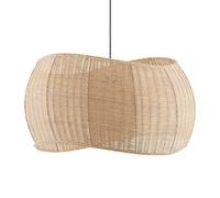 CSSYKV Lámpara De Araña De Ratán Estilo Bohemio De 21,6 Pulgadas Con Pantalla De Mimbre Geométrico, 1 Luz, Hecha A Mano, Con Tejido De Cesta Y Farol De Metal, Altura Ajustable, Ideal Para Comedor