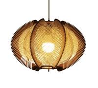 CSSYKV Lámpara De Araña Estilo Bohemio Con Pantalla De Madera Y Cuerda Cáñamo Para Isla De Cocina, Lámpara Colgante Rústica De Estilo Granja, Lámpara Colgante Tejida A Mano Con Casquillo E26