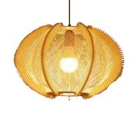 CSSYKV Lámpara De Araña Estilo Bohemio Con Pantalla De Madera Y Cuerda Cáñamo Para Isla De Cocina, Lámpara Colgante Rústica De Estilo Granja, Lámpara Colgante Tejida A Mano Con Casquillo E26