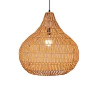 CSSYKV Lámpara De Araña Estilo Wabi-sabi, Lámpara Retro De Cuerda Cáñamo Del Sudeste Asiático, Lámpara Colgante Hecha A Mano De 1 Luz, 50 Cm, Lámpara De Techo Tipo Cúpula Para Restaurantes, Cocina