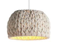 CSSYKV Lámpara De Araña Única De Estilo Japonés, Lámpara De Restaurante Creativa De Cuerda De Algodón De 15,7'', Lámpara De Araña De Barra De Barra Tejida A Mano De Diseño Hecho A Mano