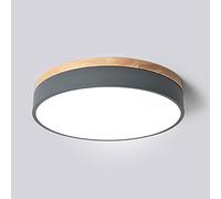 CSSYKV Tira De Metal Arte De Madera Luz De Techo LED Accesorio De Montaje Empotrado Luz De Panel Plano Lámpara De Techo Regulable Y Regulable De Tres Colores Color Macaron Luz De Techo De Ahorro