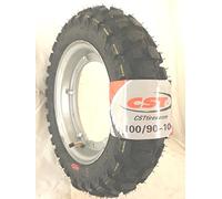 CST - Rueda completa 100/90-10 61J, sin cámara, para piaggio APE de 50 cc, recomendada para la nieve
