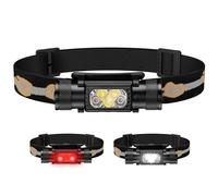 CSTEBOKE Sofirn H05B/H35B - Linterna frontal recargable con LED superbrillante, 2322 lúmenes, alta reproducción cromática con 15 modos de brillo, para senderismo, correr, trabajo, pesca