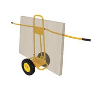 CStern Carro de Transporte de Paneles Carro de Transporte de Paneles Capacidad de Carga 500 KG con 4 Ruedas de Goma Maciza Carretilla de Mano Extraíble para Transportar Paneles (Amarillo)