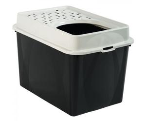Cstore arenero moderno con pp reciclado negro para gatos