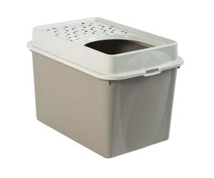 Cstore berty arenero moderno con pp reciclado marrón para gatos