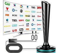 CSUXYD Antena de TV interior para canal local, antena digital para Smart TV | Antena para TV sin cable, con base magnética fácil de instalar, cables de 5 m de largo, compatible con todos los televisores