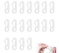 CSVZKIAY Ganchos de Nailon para asta de Bandera, 18 Clips silenciosos Tipo mosquetón para Fijar Banderas, Cuerda de mástil, Camping, llaveros, jardinería y usos múltiples