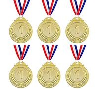 CSXMONEY Medallas de premio de bronce y plata, medallas ganadoras con cintas para el cuello, ideales para eventos deportivos y recompensas en el aula, medallas de primer segundo y tercer lugar (6