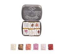 CSY art gallery Set de acuarelas metálicas hechas a mano, colores sólidos con purpurina, perlados, vibrantes y perlados. Suministros de arte para ilustraciones, caligrafía y pintura. (Silk)