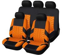 CSYKKL Fundas Asientos Coche para Ford Ranger Wildtrak 2016-2023 2024,Juegos de Cubreasientos Transpirables y Antideslizantes para Asientos Delanteros y Traseros,D/Orange
