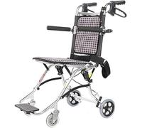 CSYQPDMBDL Andador para Ancianos, Andador Rollator, Silla de Viaje Plegable de aleación de Aluminio con Respaldo Alto, asa y Freno Trasero, Adecuada for Personas Mayores