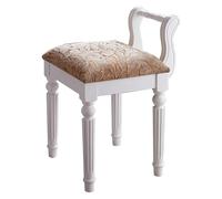 CSYQPDMBDL Banco para Piano, Banco de Piano, Silla de tocador, Taburete de Piano, Taburete de Maquillaje de Madera Maciza, Respaldo, Taburete de Escritorio, Silla de Maquillaje(White (A))