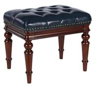 CSYQPDMBDL Banco para Piano, Banco de Piano, Sillón de tocador Taburete de Piano Taburete de tocador de Cuero Taburete de tocador de Madera Maciza(Blue)