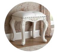 CSYQPDMBDL Banco para Piano, Banco de Piano, Sillón tocador, Taburete de Piano, Banco de tocador de Madera, Taburete de Comedor, Taburete de sofá, Taburete de Madera de Caucho(White)