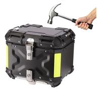 CSYQPDMBDL Baul Moto, Motocicleta Top Case, Baúl for Motocicleta de Aluminio de 36 l, 45 l, 55 l y 65 l con Cierre rápido(Black,55L)