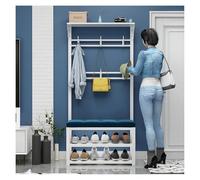 CSYQPDMBDL Burro Ropa, Perchero de ropa, Burro Perchero, Perchero de entrada 4 en 1 con ganchos y barra for colgar for ropa, zapatos, sombreros, bolsos(C,80CM)