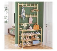 CSYQPDMBDL Burro Ropa, Perchero de ropa, Burro Perchero, Perchero de metal con banco de zapatos, entrada industrial moderna for sala de estar(B,80 * 26 * 170cm)