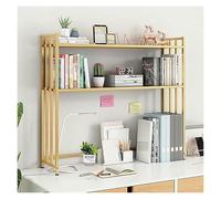 CSYQPDMBDL Estantería de Escritorio, Estante de Escritorio, Estantería metálica Ajustable for Escritorio, librería y estantería for Oficina(Gold,83cm)