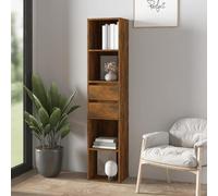 CSYQPDMBDL Estantería, Libreria, Estante de exhibición, estantería for Sala de Estar, hogar, Oficina, Muebles de Interior, estantería, Negro(Smoked Oak)
