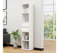 CSYQPDMBDL Estantería, Libreria, Estante de exhibición, estantería for Sala de Estar, hogar, Oficina, Muebles de Interior, estantería, Negro(High Gloss White)