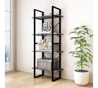 CSYQPDMBDL Estantería, Libreria, Estantes De Pie-Librería De 4 Niveles Gris 60x30x140 Cm Madera Maciza De Pino