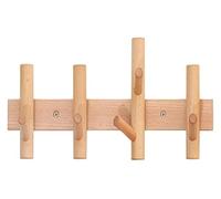 CSYQPDMBDL Perchero de Pared, Perchero Pared, Con tablero de madera maciza de haya, 4 a 13 ganchos, riel de montaje en pared for colgar abrigos, ropa y bolsos.(40 * 14cm)