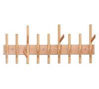 CSYQPDMBDL Perchero de Pared, Perchero Pared, Con tablero de madera maciza de haya, 4 a 13 ganchos, riel de montaje en pared for colgar abrigos, ropa y bolsos.(90 * 14cm)