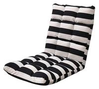 CSYQPDMBDL Silla de Suelo con Respaldo, Sofá Plegable for apartamento pequeño con Ajuste de 5 velocidades for Dormitorio con ventanal(Stripe)