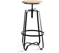 CSYQPDMBDL Taburete de Bar, Taburete Alto para Cocina, Silla de Comedor de Madera Maciza, taburetes Redondos de Cocina, taburetes giratorios con reposapiés, taburetes sin Respaldo