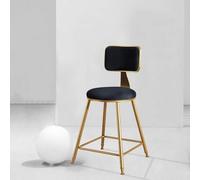 CSYQPDMBDL Taburete de Bar, Taburete Alto para Cocina, Taburete de mostrador Moderno con taburetes de Cocina Redondos Traseros, taburetes de Bar industriales, Asiento de Silla de Comedor(Black,45cm)