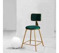 CSYQPDMBDL Taburete de Bar, Taburete Alto para Cocina, Taburete de mostrador Moderno con taburetes de Cocina Redondos Traseros, taburetes de Bar industriales, Asiento de Silla de Comedor(Green,45cm)