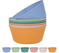 CSYY Juego de 6 Cuencos Irrompibles para Ensalada, 60 oz Cuencos Grandes de Camping Cuencos de Plástico para Pícnic Barbacoa Ligeros Niños Adultos Sopas Cenas Postres Juego de Cuencos para Servir