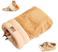 CSZALHLS Cat Sleeping Bag, Cat Winter Sleeping Bag, Winter Self Heating Cat Den Bed, Soft and Comfortable Plush Removable Cat Sleeping Bag Bed