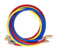 CT - 360RYB - H Manguera de carga de CA, tubo de refrigerante con juntas de latón, 3 mangueras de goma de 1,5 metros para R410A R134a R12, tubo de carga anti-refrigerante de alta