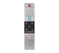 CT-8528 Control Remoto Compatible con Toshiba TV 43V5863 49V5863 55V5863 55V6863DA 32L3863DA 32W3863DA 39L3863DG 40L2863DB 43L2863DB Sustitución Controlador con Netflix Youtube Botones
