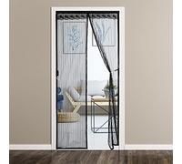 ct - Mosquitera magnética para puertas de ventanas, marco Tesa sin puerta, color negro, protección duradera contra insectos para entradas del hogar (80 x 220 cm)