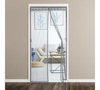 CT - Mosquitera para puerta y ventana, 120 x 235 cm, marco Tesa, color gris, fácil de instalar, protección duradera para dormitorio y hogar, mantiene los insectos fuera