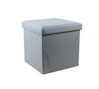 CT PUF Gris cm38x38x38 Similar Cuero, Multicolor, One Size
