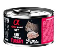CT-TRONICS Alpha Spirit Alimento Húmedo Completo para Gatos 6 latas x 200 Gr (Pavo)