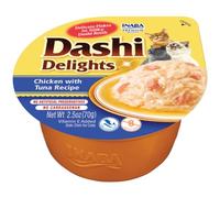 CT-TRONICS Churu Gato Dashi Delights Alimento Húmedo para Gatos (Pollo con Atún)